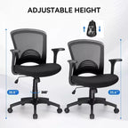 Fauteuil de bureau ergonomique en maille avec soutien lombaire, capacité de 150 kg