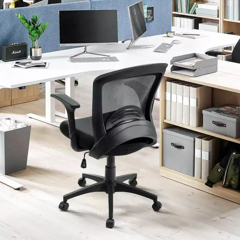 Fauteuil de bureau ergonomique en maille avec soutien lombaire, capacité de 150 kg