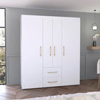 Armoire Bariloche avec tringles, étagères et 2 tiroirs