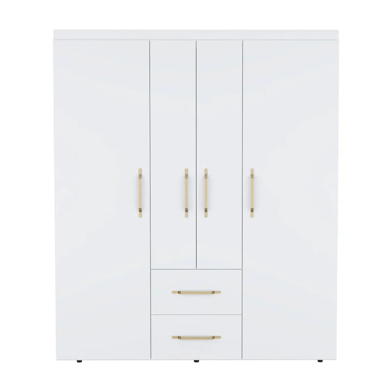 Armoire Bariloche avec tringles, étagères et 2 tiroirs