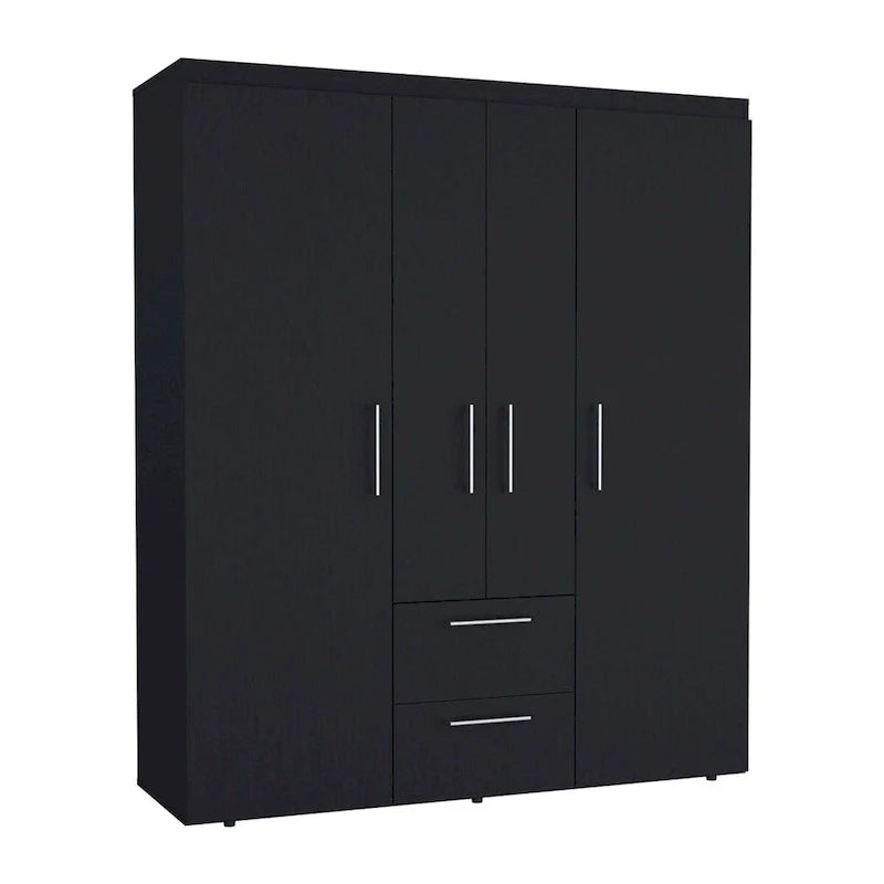 Armoire Bariloche avec tringles, étagères et 2 tiroirs