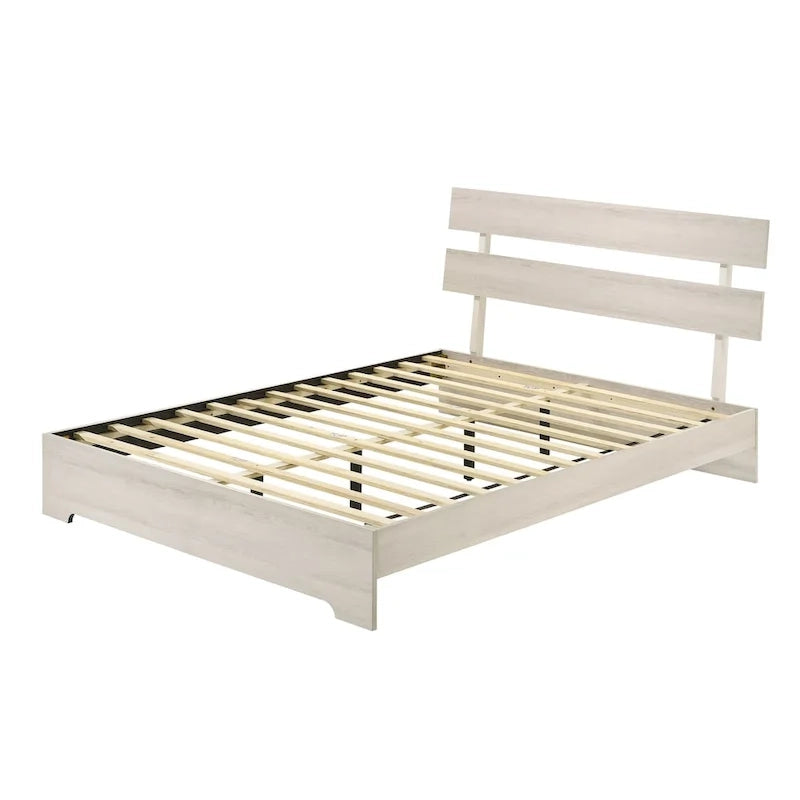 Ensemble de chambre à coucher Annis 6 pièces, plateforme blanche