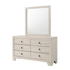 Ensemble de chambre à coucher Annis 6 pièces, plateforme blanche