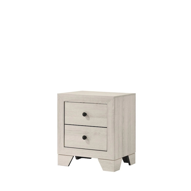 Ensemble de chambre à coucher Annis 6 pièces, plateforme blanche