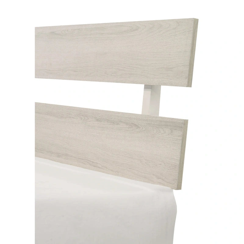 Ensemble de chambre à coucher Annis 6 pièces, plateforme blanche