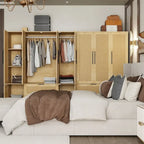 Ensemble de rangement de placard d'armoire familial style rotin 110 W - N/A