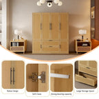 Ensemble de rangement de placard d'armoire familial style rotin 110 W - N/A