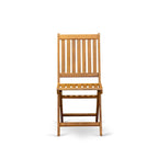 Ensemble d'extérieur - Chaises d'extérieur à dossier à lattes et une table à plateau ovale avec pieds en bois - Fini à l'huile naturelle (Option de pièces)