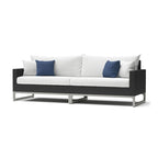 Ensemble de salon de jardin Milo Espresso 8 pièces Sunbrella avec fauteuils pivotants