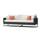 Ensemble de salon de jardin Milo Espresso 8 pièces Sunbrella avec fauteuils pivotants