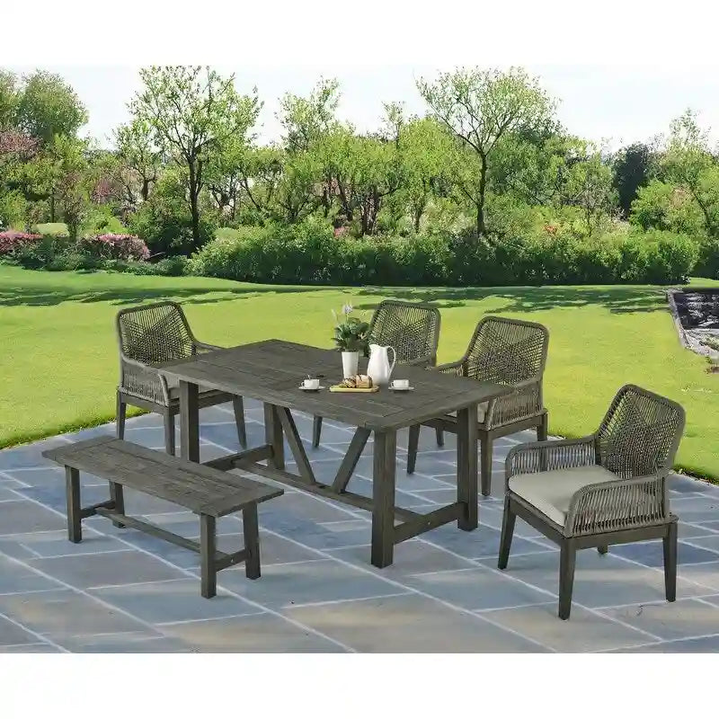 Salons de jardin en bois de qualité supérieure avec trou pour parasol