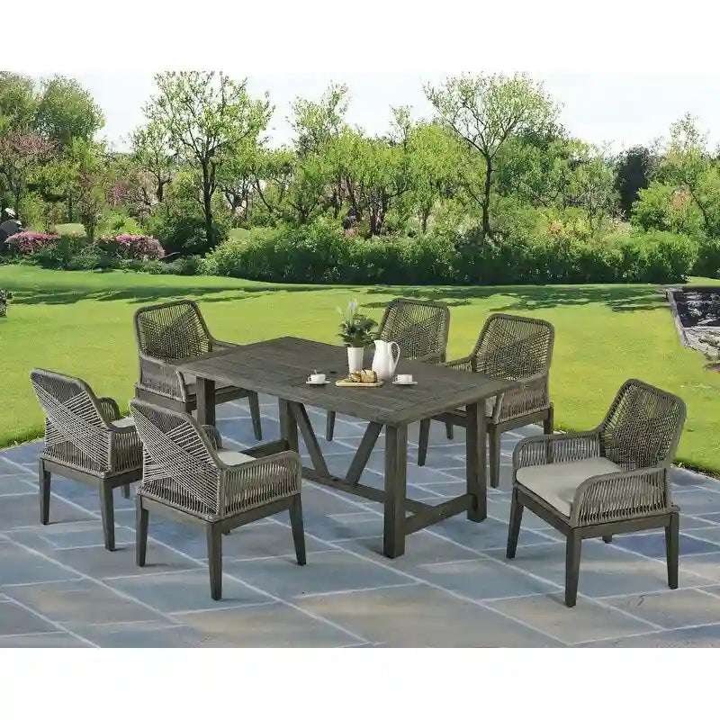 Salons de jardin en bois de qualité supérieure avec trou pour parasol