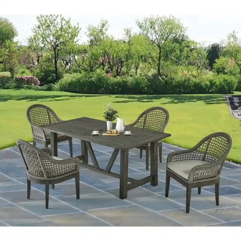 Salons de jardin en bois de qualité supérieure avec trou pour parasol