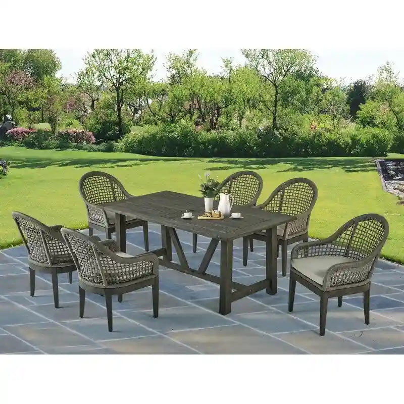 Salons de jardin en bois de qualité supérieure avec trou pour parasol
