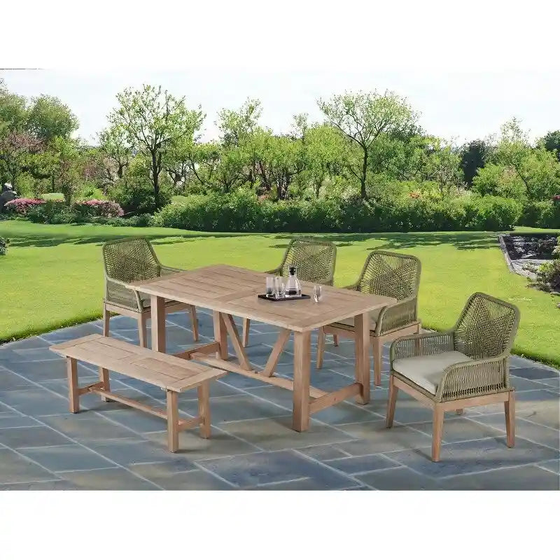 Salons de jardin en bois de qualité supérieure avec trou pour parasol