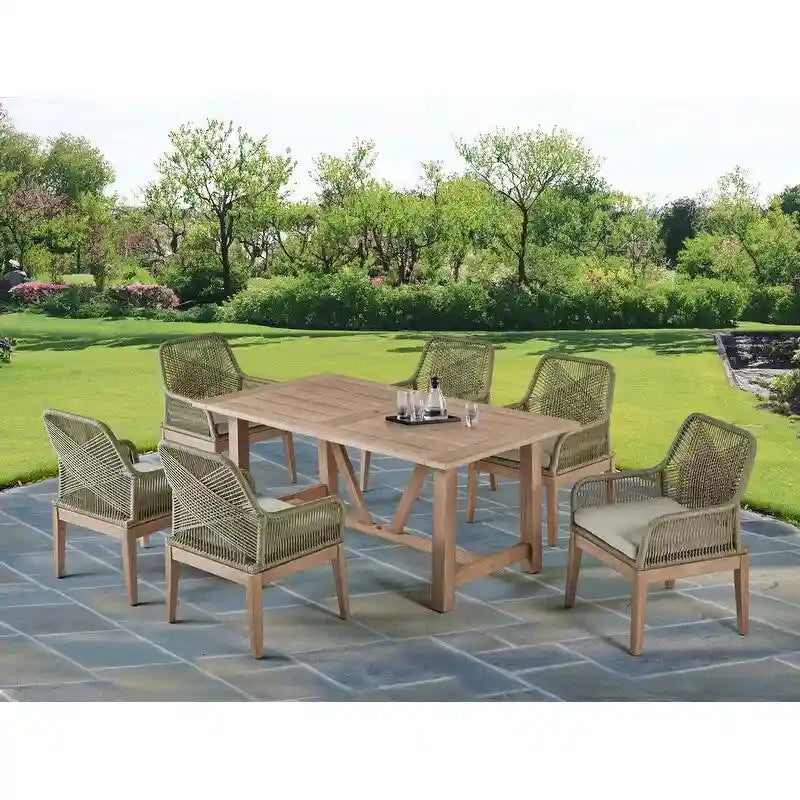 Salons de jardin en bois de qualité supérieure avec trou pour parasol