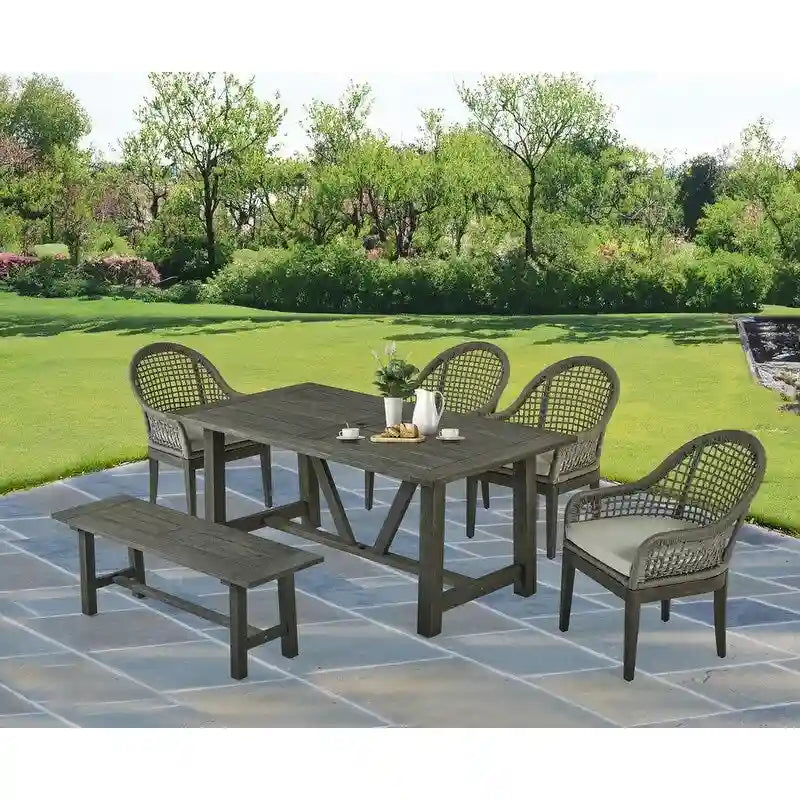 Salons de jardin en bois de qualité supérieure avec trou pour parasol