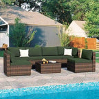 Ensemble de salon de jardin moderne 7 pièces en rotin Patio Watcher pour l'arrière-cour