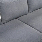Ensemble de canapé d'extérieur 4 pièces en acier de style U multi-personnes, avec table basse et coussin