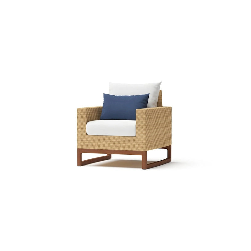 Ensemble de 5 chaises de jardin et poufs Mili Sunbrella pour l'extérieur