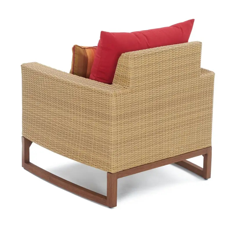 Ensemble de 5 chaises de jardin et poufs Mili Sunbrella pour l'extérieur