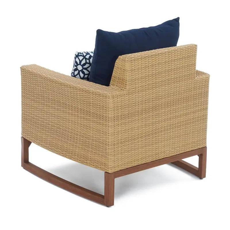 Ensemble de 5 chaises de jardin et poufs Mili Sunbrella pour l'extérieur