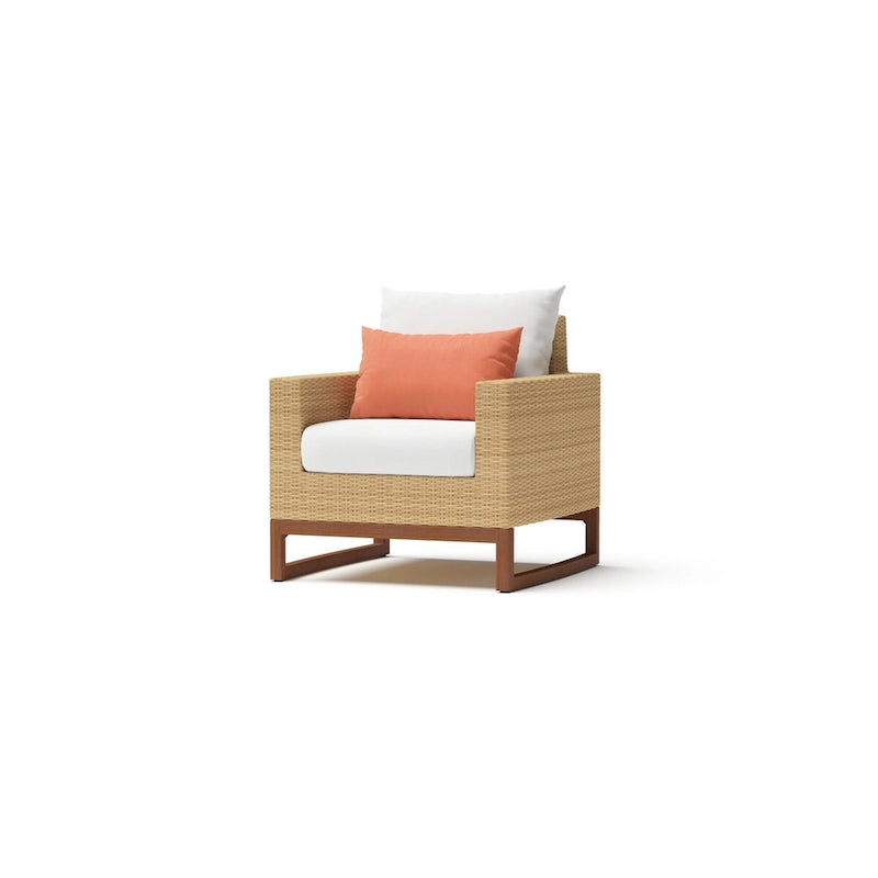 Ensemble de 5 chaises de jardin et poufs Mili Sunbrella pour l'extérieur