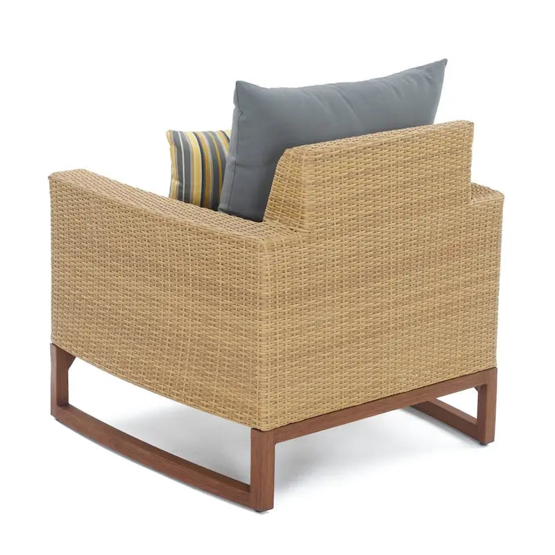 Ensemble de 5 chaises de jardin et poufs Mili Sunbrella pour l'extérieur