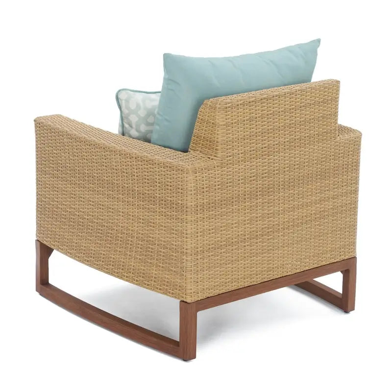 Ensemble de 5 chaises de jardin et poufs Mili Sunbrella pour l'extérieur