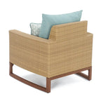 Ensemble de 5 chaises de jardin et poufs Mili Sunbrella pour l'extérieur