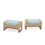 Ensemble de 5 chaises de jardin et poufs Mili Sunbrella pour l'extérieur