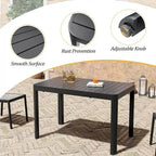 Ensemble de salle à manger d'extérieur 5/7 pièces Pellebant pour patio - S.O.