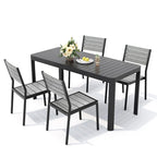 Ensemble de salle à manger d'extérieur 5/7 pièces Pellebant pour patio - S.O.