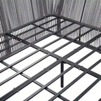 Ensemble de lit de repos et causeuse d'extérieur 2 pièces avec table en verre trempé