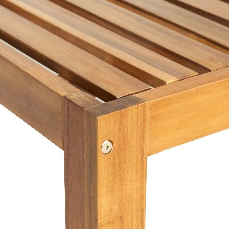 Ensemble de canapé d'angle d'extérieur 5 pièces en bois pour terrasse avec coussins