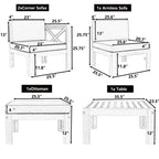 Ensemble de canapé d'angle d'extérieur 5 pièces en bois pour terrasse avec coussins