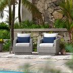Chaises de club d'extérieur Cannes 2 pièces en Sunbrella