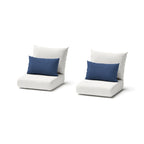 Chaises de club d'extérieur Cannes 2 pièces en Sunbrella