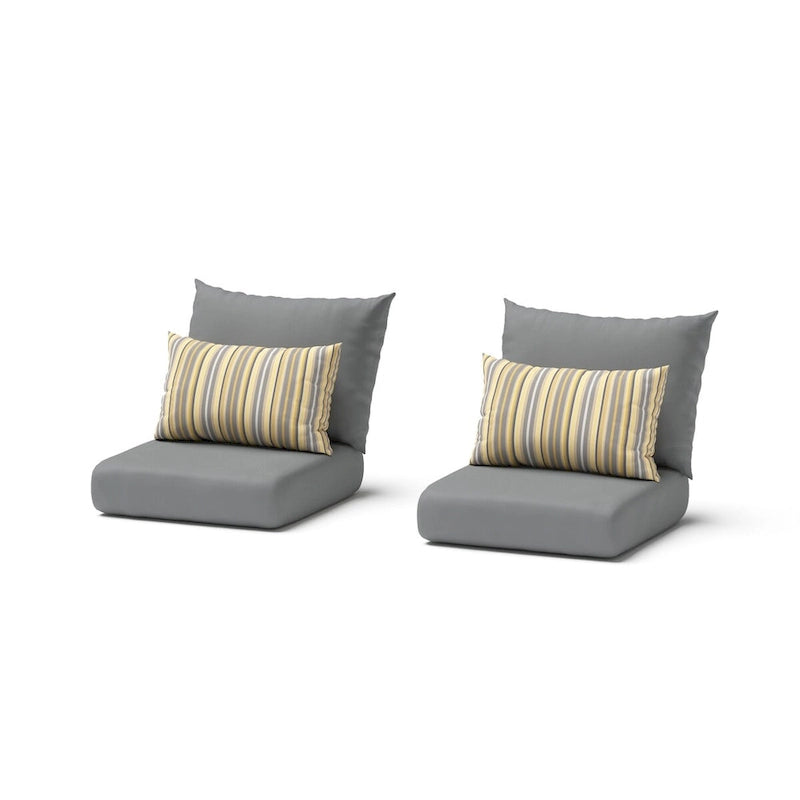 Chaises de club d'extérieur Cannes 2 pièces en Sunbrella