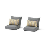 Chaises de club d'extérieur Cannes 2 pièces en Sunbrella