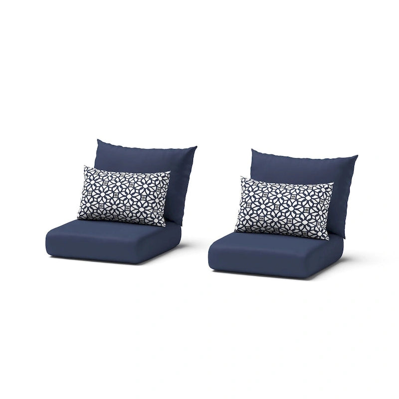Chaises de club d'extérieur Cannes 2 pièces en Sunbrella