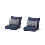 Chaises de club d'extérieur Cannes 2 pièces en Sunbrella