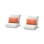 Chaises de club d'extérieur Cannes 2 pièces en Sunbrella