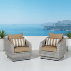 Chaises de club d'extérieur Cannes 2 pièces en Sunbrella