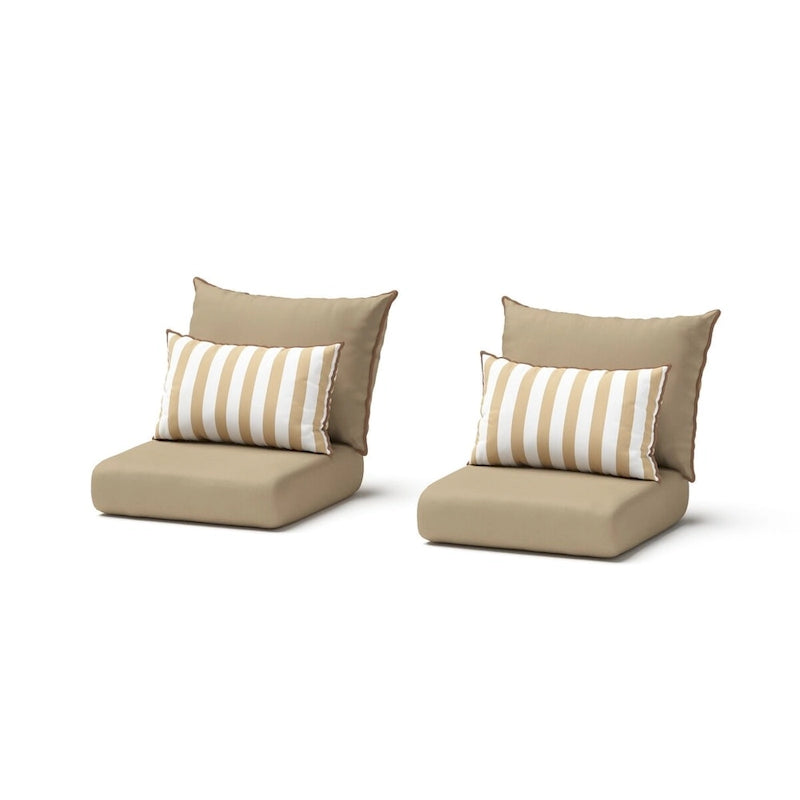 Chaises de club d'extérieur Cannes 2 pièces en Sunbrella