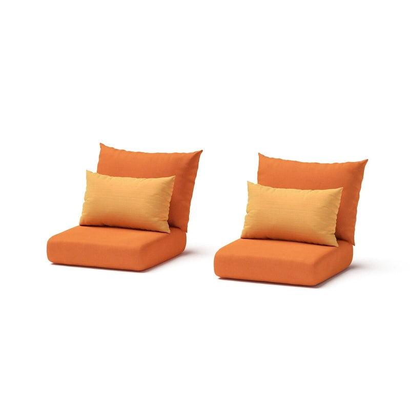 Chaises de club d'extérieur Cannes 2 pièces en Sunbrella