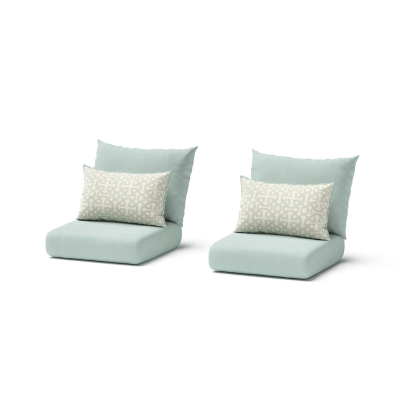 Chaises de club d'extérieur Cannes 2 pièces en Sunbrella