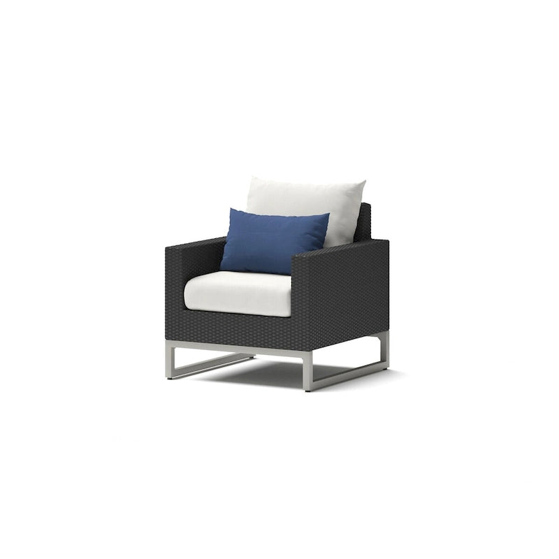 Ensemble de conversation Milo Espresso 5 pièces avec fauteuils de club de patio extérieurs Sunbrella