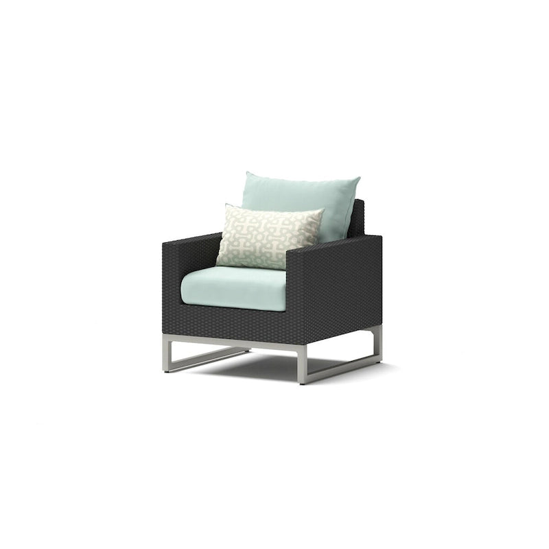 Ensemble de conversation Milo Espresso 5 pièces avec fauteuils de club de patio extérieurs Sunbrella