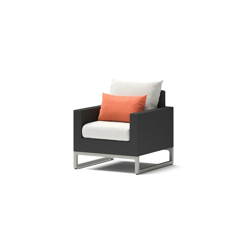 Ensemble de conversation Milo Espresso 5 pièces avec fauteuils de club de patio extérieurs Sunbrella